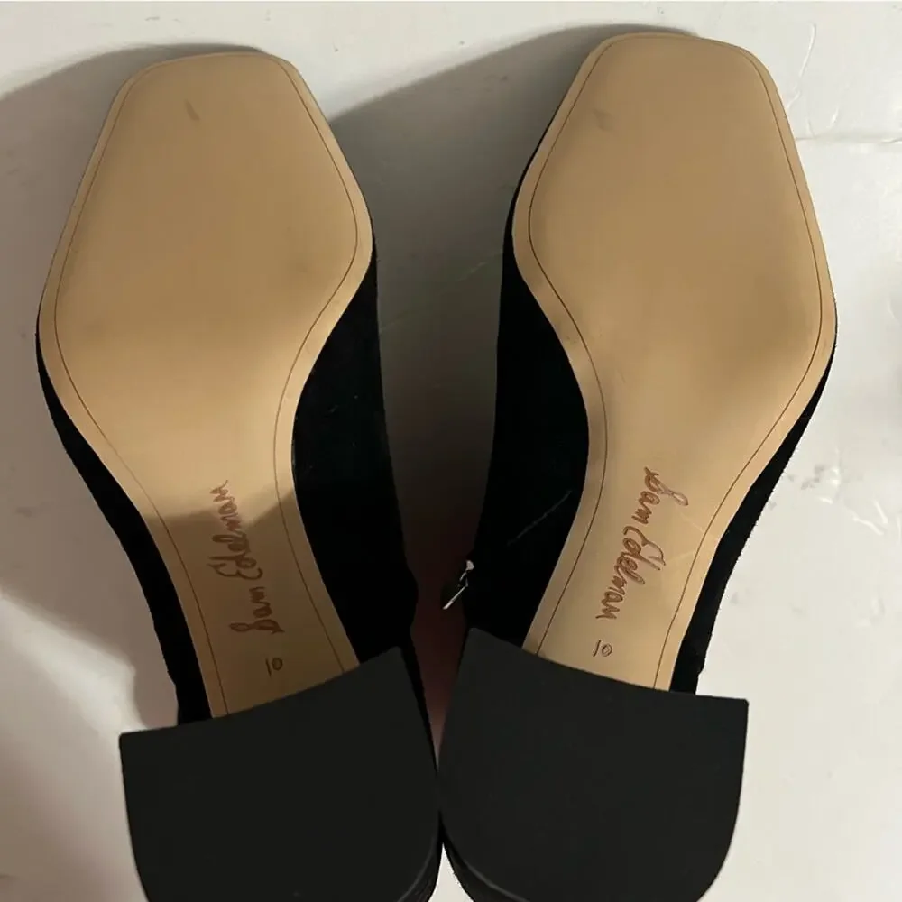 Sam Edelman Black Suede Codie Square Toe Bootie